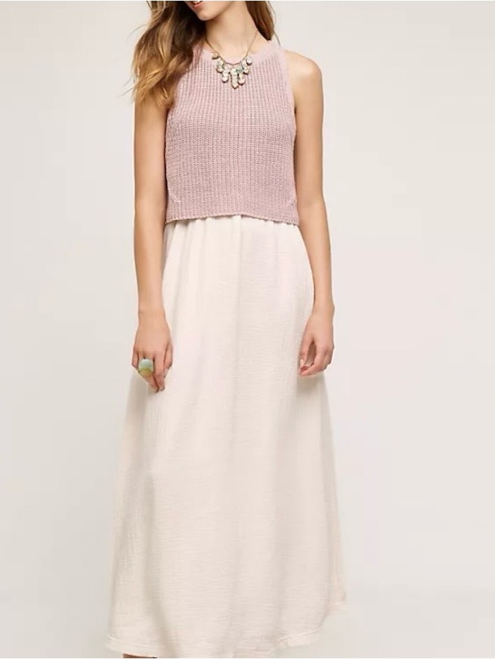Anthropologie “Moth” pink dress.